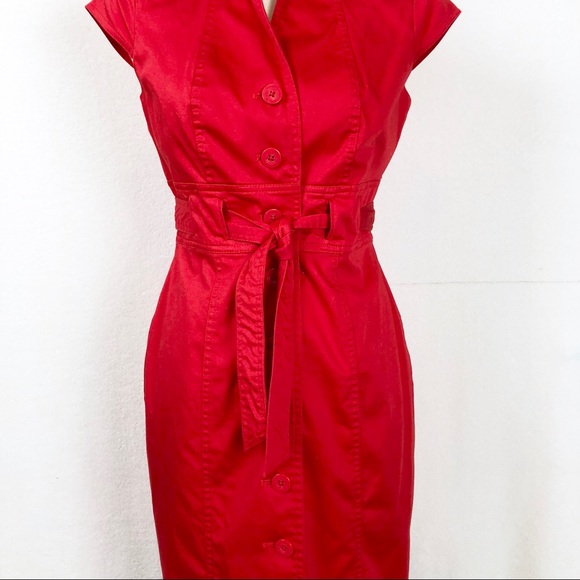 SOLD Calvin Klein Belted Shirt Dress - Picture 3 of 8